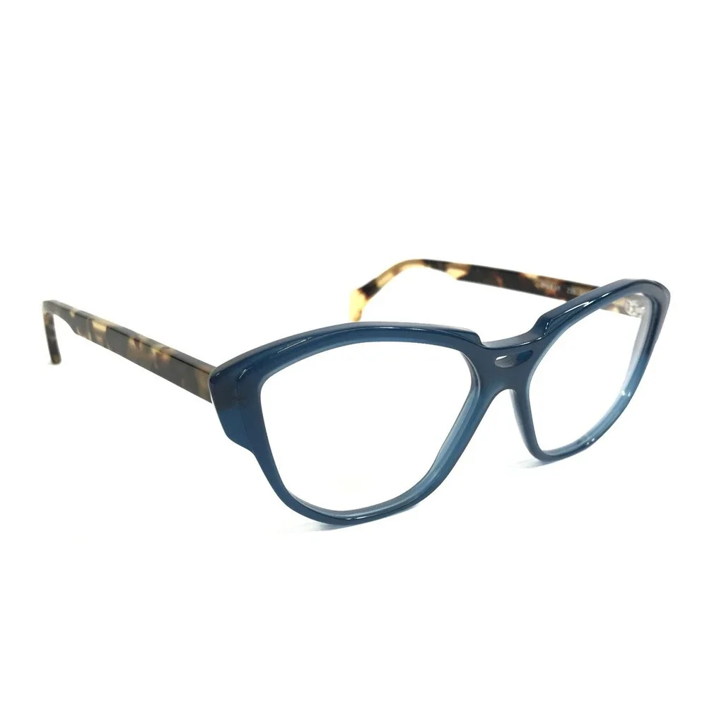 PLM Creation Eyeglasses Frames DIVA VI 239 Blue Tortoise Cat Eye 55-14-145